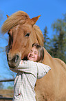 girl and Icelandic Horse