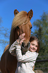 girl and Icelandic Horse