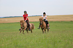 women rides Icelandic Horses