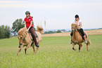 women rides Icelandic Horses