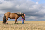 girl and Icelandic Horse