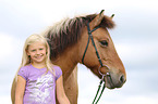 girl and Icelandic Horse