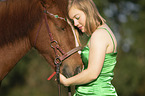 Icelandic Horse with woman