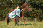 Icelandic Horse with woman