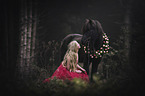 woman with Icelandic Horse