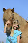 Icelandic Horse with girl