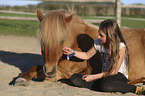 girl with Icelandic Horse