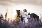 woman and Icelandic horse