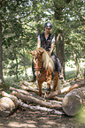 woman rides Icelandic horse