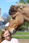 girl and Icelandic horse