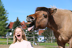 girl and Icelandic horse