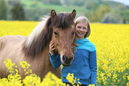 girl and Icelandic horse