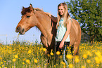 woman and Icelandic horse