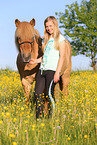 woman and Icelandic horse