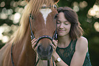 woman and Icelandic horse