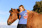 girl and Icelandic horse