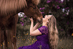 woman with Icelandic horse