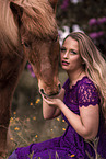 woman with Icelandic horse