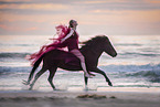 woman and Icelandic horse