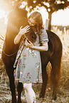 woman with icelandic horse