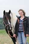 young woman with Irish Tinker