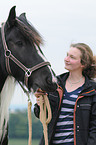 young woman with Irish Tinker