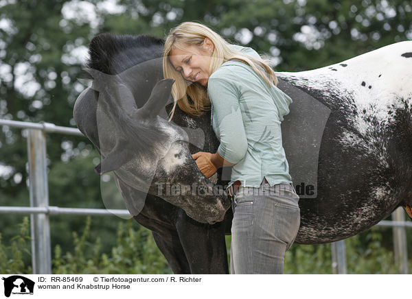woman and Knabstrup Horse / RR-85469