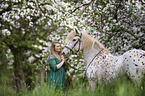 woman and Knabstrupper