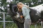 woman and Knabstrup Horse
