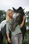 woman and Knabstrup Horse
