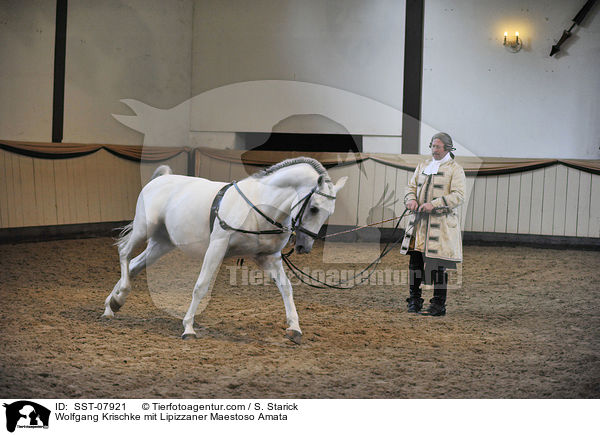 Wolfgang Krischke mit Lipizzaner Maestoso Amata / Wolfgang Krischke mit Lipizzaner Maestoso Amata / SST-07921