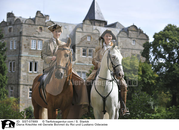 Diana Krischke mit Genete Bonmot du Roi und Lusitano Odeceixe / Diana Krischke mit Genete Bonmot du Roi und Lusitano Odeceixe / SST-07889