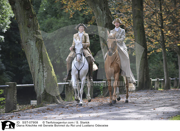 Diana Krischke mit Genete Bonmot du Roi und Lusitano Odeceixe / SST-07908