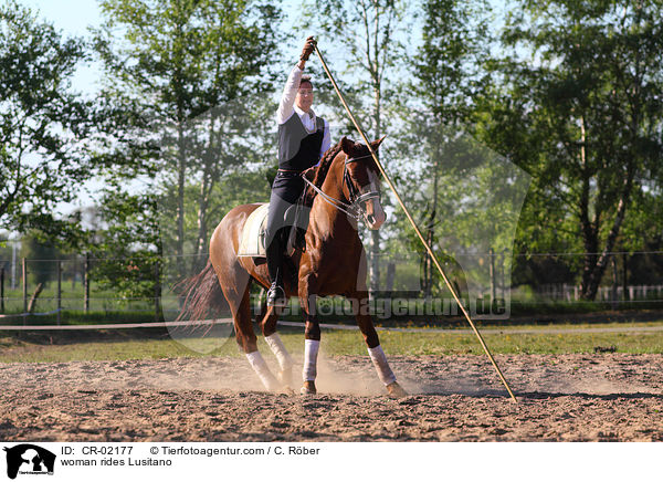 woman rides Lusitano / CR-02177