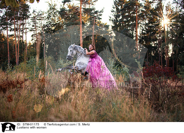Lusitano with woman / STM-01175