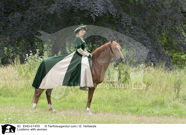 Lusitano with woman / EHO-01455