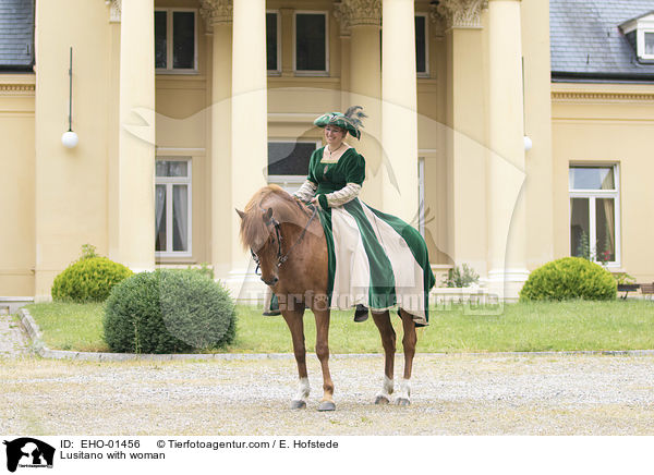 Lusitano with woman / EHO-01456