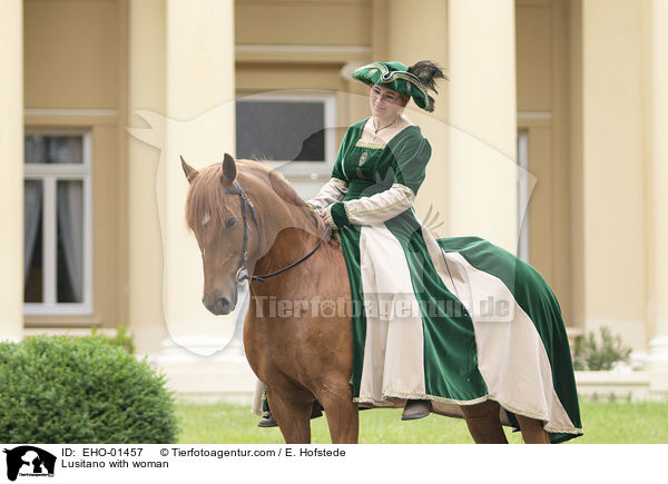 Lusitano with woman / EHO-01457