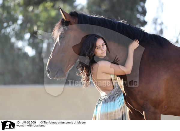 Frau mit Lusitano / woman with Lusitano / JM-02500