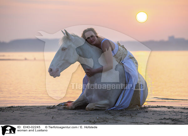 Frau und Lusitano / woman and Lusitano / EHO-02245