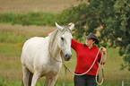 woman with Lusitano