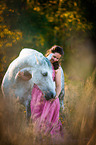 Lusitano with woman