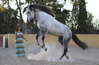 woman with Lusitano