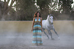 woman with Lusitano