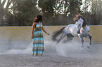 woman with Lusitano