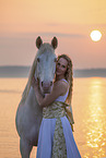 woman and Lusitano