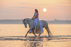 woman and Lusitano