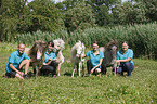 humans and Mini Shetland Ponies