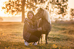 woman and Mini Shetland Pony