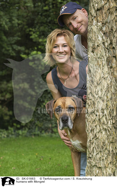 Menschen mit Mischling / humans with Mongrel / SK-01663